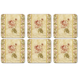 Pimpernel Antique Rose Linen Coasters Set of 6 - Cook N Dine