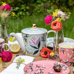 Portmeirion Sara Miller Orchard Teapot - Duck Egg