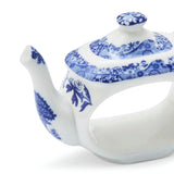 Spode Blue Italian Teapot Napkin Rings, Set of 4 - Cook N Dine