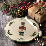 Spode Christmas Tree Nutcracker Cheese Plate with Knife - Cook N Dine