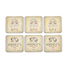 Pimpernel Vin de France Coasters Set of 6