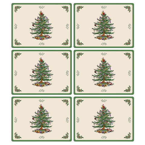 Pimpernel for Spode Christmas Tree Placemats Set of 6