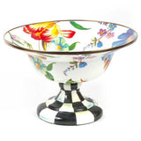 MacKenzie-Childs Butterfly Flower Market Large Compote - White - Cook N Dine