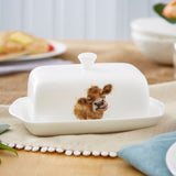 Royal Worcester Wrendale Designs Covered Butter Dish (Cow) - Cook N Dine